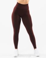 klær T442423 sangria rød forsterke legging kvinner Alphalete - Bilde 3