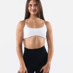 klær T44242 hvit aura bh med stropper kvinner Alphalete