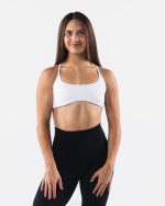 klær T44242 hvit aura bh med stropper kvinner Alphalete