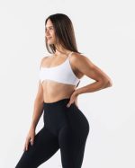klær T44242 hvit aura bh med stropper kvinner Alphalete - Bilde 4