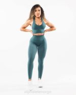 klær T442430 havblått forsterke legging kvinner Alphalete - Bilde 2
