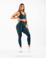klær T442431 midnatt blå forsterke legging kvinner Alphalete - Bilde 2