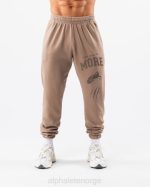 klær T442457 mudstone brun Earth dye grafisk jogger unisex Alphalete