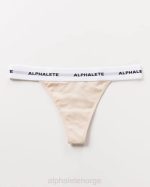 klær T442469 vanilje brun akutt string kvinner Alphalete - Bilde 3
