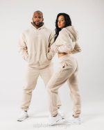 klær T442480 vanilje brun konge jogger unisex Alphalete - Bilde 2