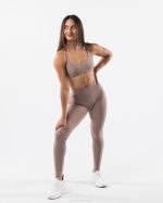 klær T44248 sandbrun aura bh med stropper kvinner Alphalete - Bilde 3