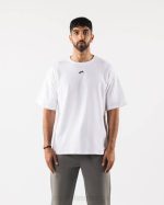 klær T442490 hvit/tinn justert tee menn Alphalete