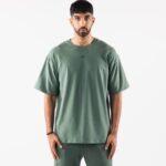 klær T442499 salvie grønn justert tee menn Alphalete