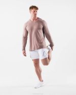 klær T442515 porselensbrun aa airtech ls tee menn Alphalete - Bilde 2