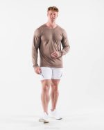 klær T442517 kremaktig beige brun aa airtech ls tee menn Alphalete - Bilde 2