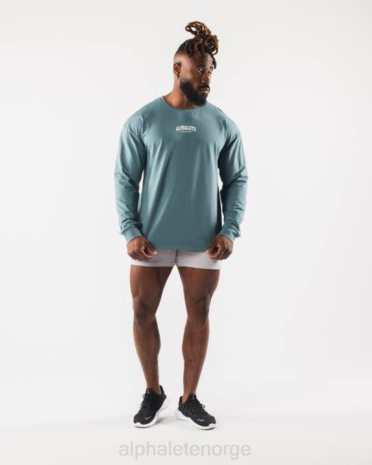 klær T442529 Turkis blå aa paisley print ls t-skjorte menn Alphalete - Bilde 2