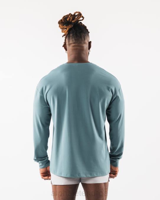 klær T442529 Turkis blå aa paisley print ls t-skjorte menn Alphalete - Bilde 4