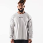 klær T442530 atletisk grå aa paisley print ls t-skjorte menn Alphalete