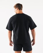 klær T442531 svart wolf head paisley print t-skjorte menn Alphalete - Bilde 3