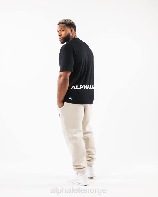 klær T442537 svart børstet crest t-skjorte menn Alphalete - Bilde 2