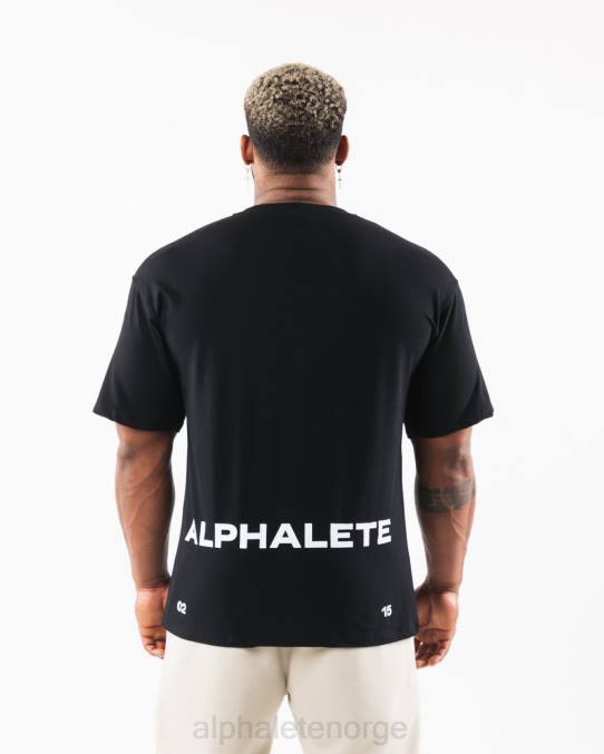klær T442537 svart børstet crest t-skjorte menn Alphalete - Bilde 3