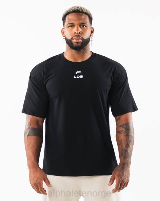 klær T442537 svart børstet crest t-skjorte menn Alphalete - Bilde 1