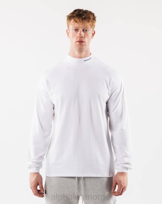 klær T442538 hvit børstet kjerne mock neck ls menn Alphalete - Bilde 1