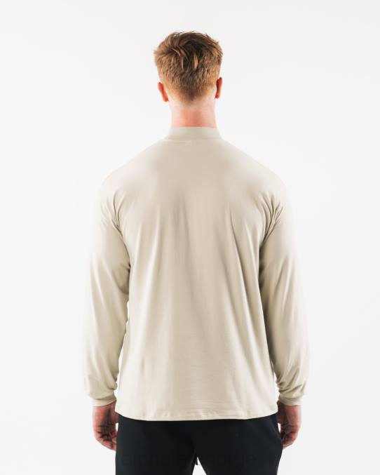 klær T442539 havskjell brun børstet kjerne mock neck ls menn Alphalete - Bilde 3