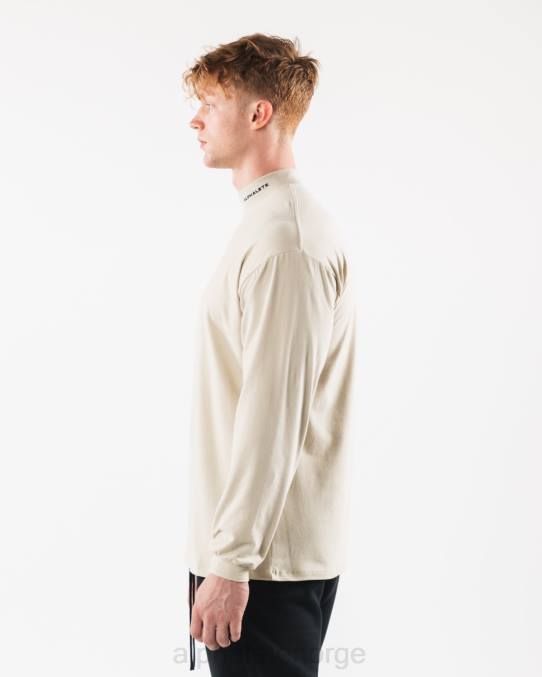 klær T442539 havskjell brun børstet kjerne mock neck ls menn Alphalete - Bilde 4
