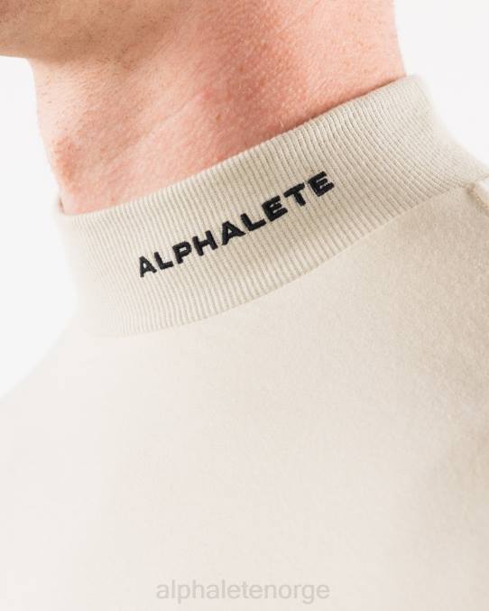 klær T442539 havskjell brun børstet kjerne mock neck ls menn Alphalete - Bilde 5