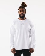 klær T442542 hvit ulvehode er tee menn Alphalete