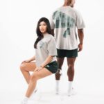 klær T442545 mørk sølvgrå dimensjonal t-skjorte unisex Alphalete