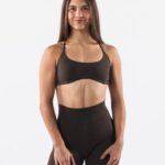 klær T44254 kashmir brun aura bh med stropper kvinner Alphalete