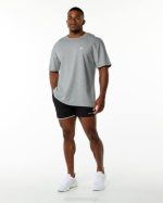 klær T442550 gråmelert emblem t-skjorte menn Alphalete - Bilde 2