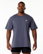klær T442552 dempet lilla emblem t-skjorte menn Alphalete