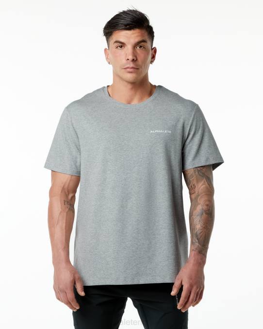 klaer_t442553_gramelert_klassisk_t_skjorte_menn_alphalete.jpg klær T442553 gråmelert klassisk t-skjorte menn Alphalete - Bilde 1
