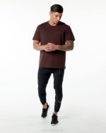 klær T442554 burgunder rød klassisk t-skjorte menn Alphalete - Bilde 5