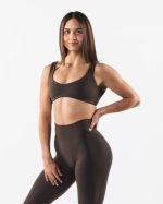 klær T44255 kashmir brun aura sculpt bh kvinner Alphalete - Bilde 4