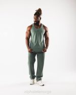 klær T442567 salvie grønn ulvehodetank menn Alphalete - Bilde 2