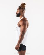 klær T442578 hvit paisley print råskåret tank menn Alphalete - Bilde 3