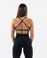 klær T44257 svart aura bh med stropper kvinner Alphalete - Bilde 2