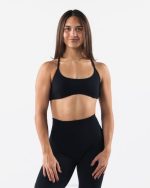 klær T44257 svart aura bh med stropper kvinner Alphalete
