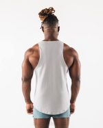 klær T442581 atletisk grå paisley print råskåret tank menn Alphalete - Bilde 4