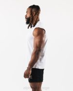 klær T442583 hvit børstet ulv hode muskel tank menn Alphalete - Bilde 4