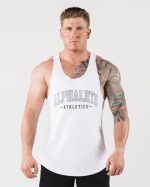 klær T442588 hvit aa råkuttet tank menn Alphalete