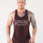 klær T442590 sangria rød aa råkuttet tank menn Alphalete