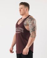 klær T442590 sangria rød aa råkuttet tank menn Alphalete - Bilde 3