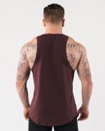 klær T442590 sangria rød aa råkuttet tank menn Alphalete - Bilde 4