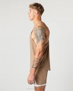 klær T442596 chai brun tunge stringer i bomull menn Alphalete - Bilde 4