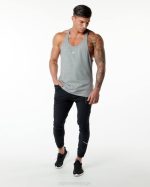 klær T442601 gråmelert emblem stringer menn Alphalete - Bilde 4