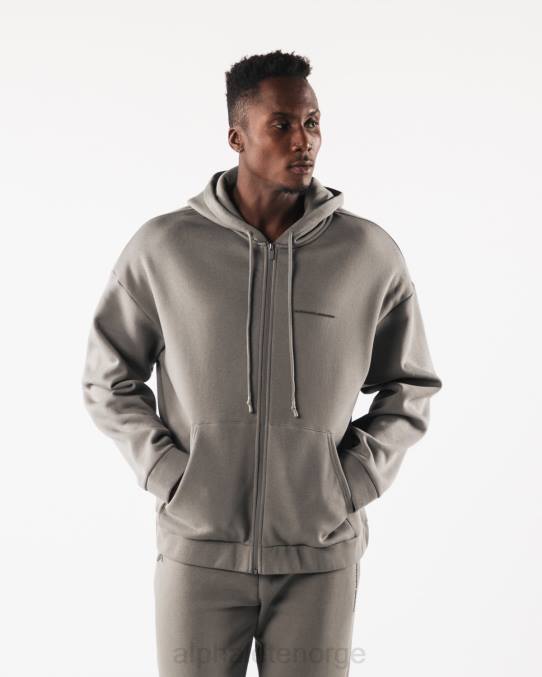 klær T442614 sterling grå original jakke med full glidelås menn Alphalete - Bilde 1