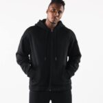 klær T442615 svart original jakke med full glidelås menn Alphalete