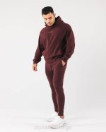 klær T442624 sangria rød identity pro hettegenser menn Alphalete - Bilde 2