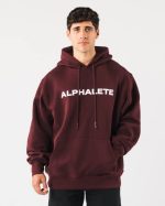 klær T442628 sangria rød kjerne hettegenser menn Alphalete