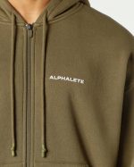 klær T442636 seljegrønn klassisk jakke med full glidelås menn Alphalete - Bilde 5
